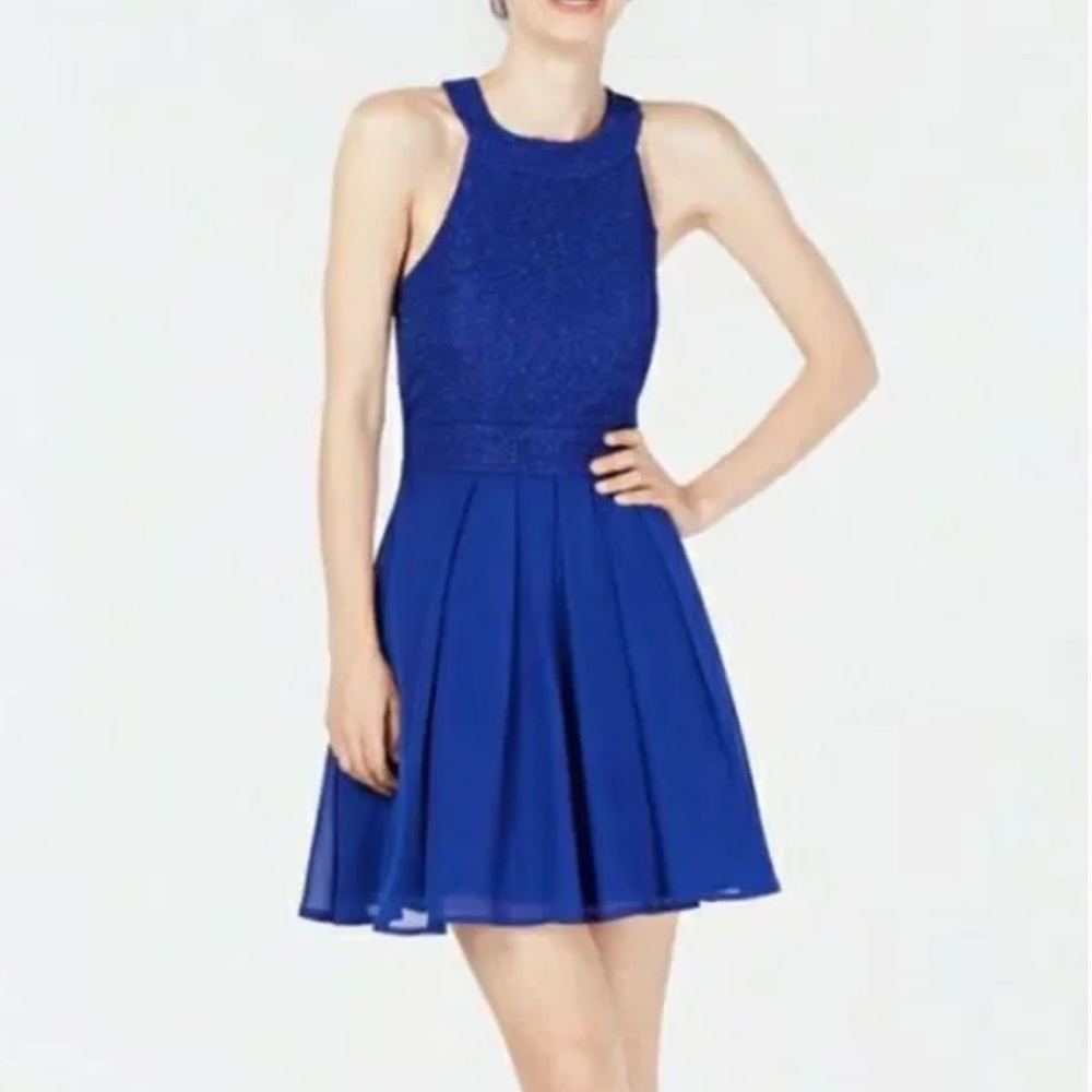 Trixxi Fit and Flare Sparkle Dress with Bow on back Size 11